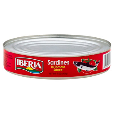 Iberia Oval Sardines In Tomatoes Sauce - 15 OZ - Image 1