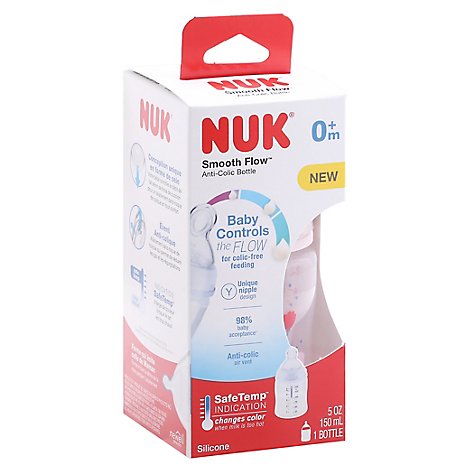 Nuk Smth Flow 5oz Anti Colic Bottle 0m - EA
