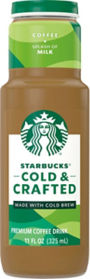 Starbucks Cold & Crafted Premium Coffee Drink Coffee Plus Splash Of Milk 11 - 11 FZ - Image 2