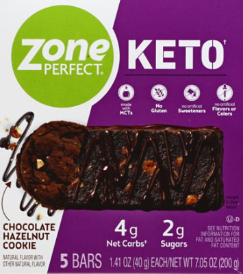 Zoneperfect Keto Bar Choc Hazelnut - 5-1.41 OZ - Image 2