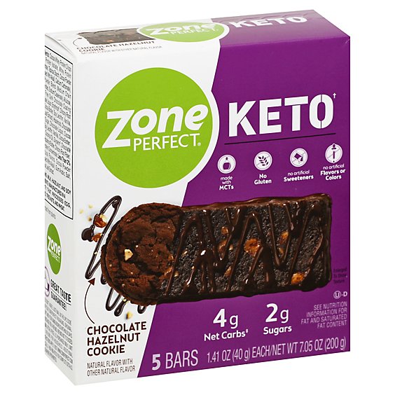 Zoneperfect Keto Bar Choc Hazelnut - 5-1.41 OZ