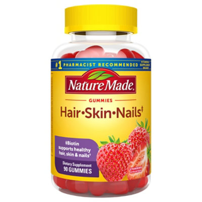 Nature Made Hair Skin Nails Adult Gummies - 90 CT - Image 1