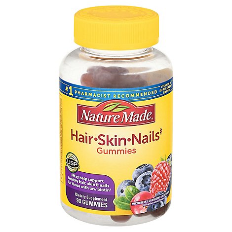 Nature Made Hair Skin Nails Adult Gummies - 90 CT