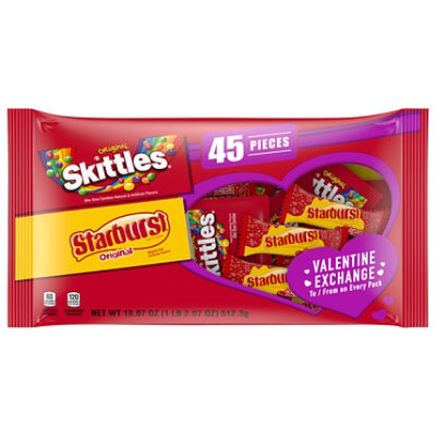 Mars Candy Skittles & Starburst Fun Size Valentine - 18.07 Oz