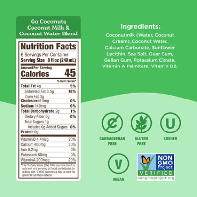 Califia Farms Go Coconuts Coconut Milk - 48 Fl. Oz. - Image 2