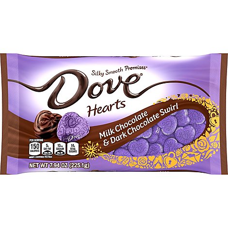 Dove Promises Valentines Day Milk & Dark Swirl Chocolate Candy - 7.94 Oz