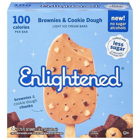 Enlightened Brownie Cookie Ice Cream Bar - 4-3.75 FZ