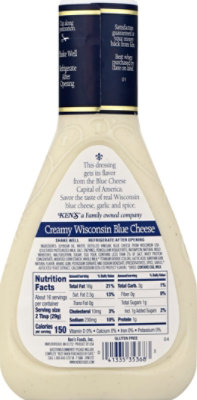 Kens Steak House Creamy Wisconsin Blue Cheese Salad Dressing - 16 FZ - Image 6