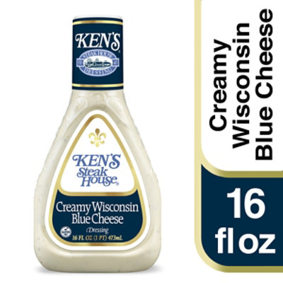 Kens Steak House Creamy Wisconsin Blue Cheese Salad Dressing - 16 FZ - Image 1