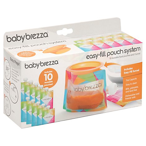 Baby Brezza Reusable Food Pouches - 10 CT