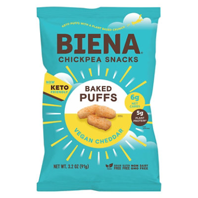 Biena Aged White Cheddar Puffs - 3.2 OZ - Image 3