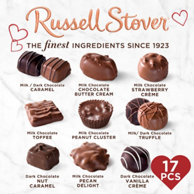 RUSSELL STOVER Valentine's Day Secret Lace Heart Assorted Milk & Dark Chocolate Gift Box - 10 Oz - Image 2