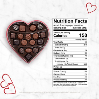 RUSSELL STOVER Valentine's Day Secret Lace Heart Assorted Milk & Dark Chocolate Gift Box - 10 Oz - Image 3