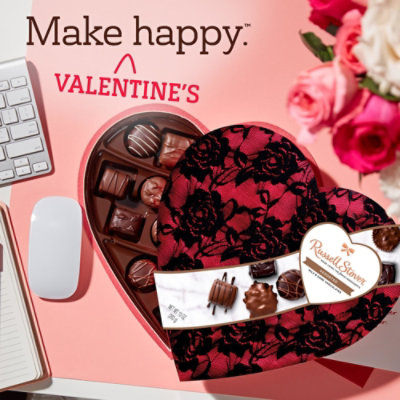 RUSSELL STOVER Valentine's Day Secret Lace Heart Assorted Milk & Dark Chocolate Gift Box - 10 Oz - Image 5
