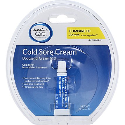 Signature Care Cold Sore Cream 10% Docosanol - .07 OZ - Image 2