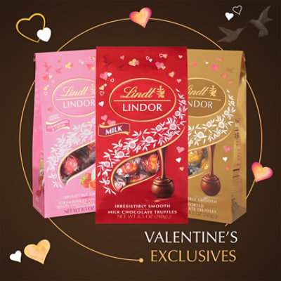 Lindt LINDOR Valentines 70% Dark Chocolate Candy Truffles Bag - 8.5 Oz - Image 4