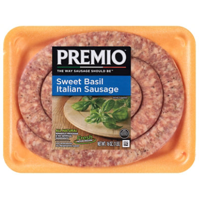 Premio Sweet Basil Italian Sausage - 16 OZ - Image 2