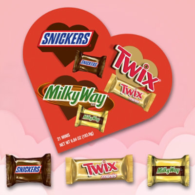 Mars Snickers Twix Milky Way Valentines Day Assorted Chocolate Candy Gift Box - 6.84 Oz - Image 3