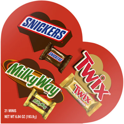 Mars Snickers Twix Milky Way Valentines Day Assorted Chocolate Candy Gift Box - 6.84 Oz