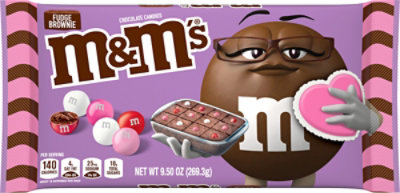 M&Ms Chocolate Candy Fudge Brownie Valentine - 9.5 Oz - Image 2