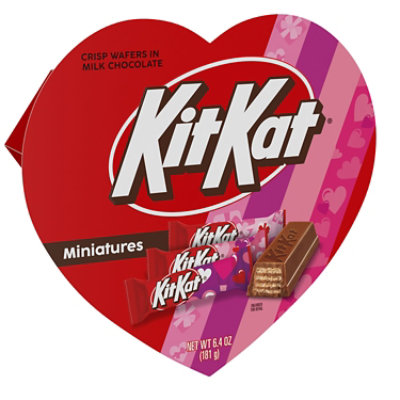 Kit Kat Miniatures Milk Chocolate Wafer Valentines Day Candy Gift Box - 6.4 Oz - Image 1