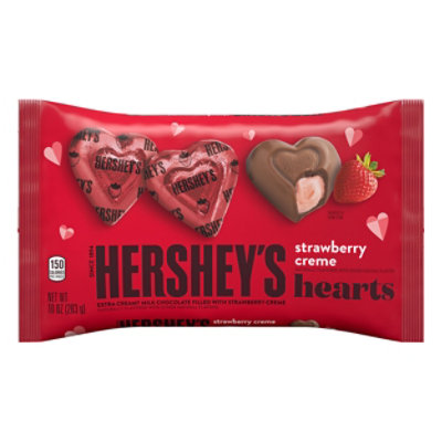 Hshy Val Straw Creme Heart - 10 OZ