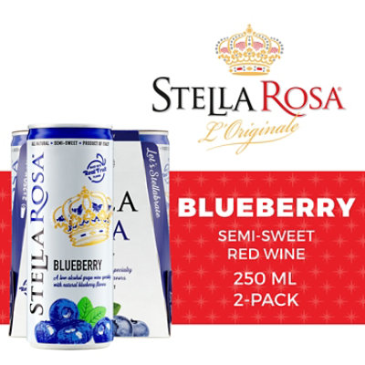 Stella Rosa Blueberry Semi Sweet Red Wine - 2-250 Ml - Image 1