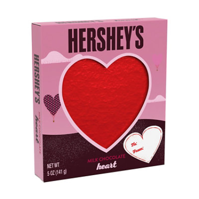 Hersheys Milk Chocolate Heart Valentines Day Candy Gift Box - 5 Oz - Image 1