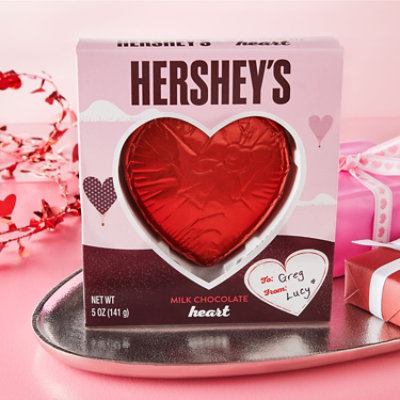 Hersheys Milk Chocolate Heart Valentines Day Candy Gift Box - 5 Oz - Image 4