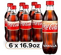 Coca-cola Vanilla Bottles 16.9 Fl Oz 6 Pack - 101.4 FZ