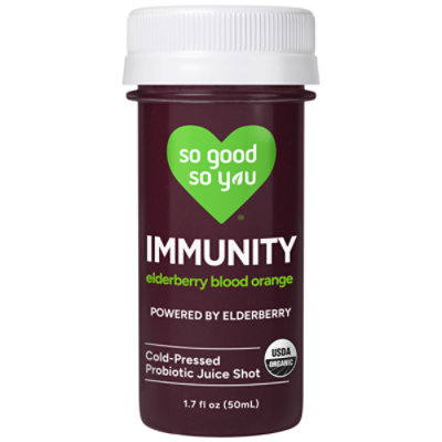 So Good So You Organic Immunity Elderberry Blood Orange Probiotic Juice Shot - 1.7 Fl. Oz. - Image 1