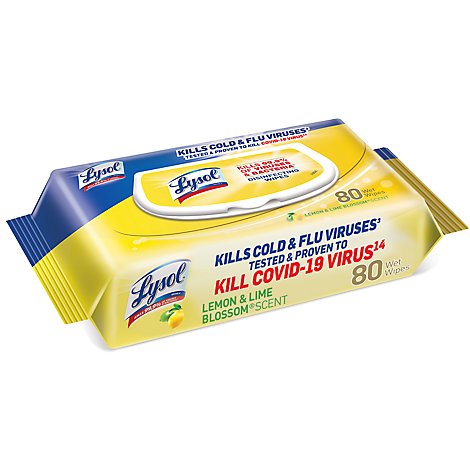 Lysol Disinfecting Wipes Lmn & Lime Blsm - 80 CT