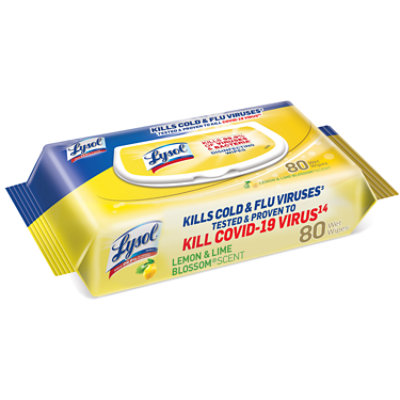 Lysol Disinfecting Wipes Lmn & Lime Blsm - 80 CT