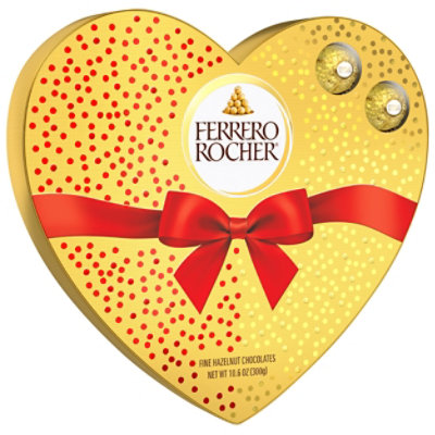 Ferrero Rocher Valentine’s Day Heart Gift Box Fine Hazelnut Premium Chocolates 24 Count - 10.6 Oz - Image 1