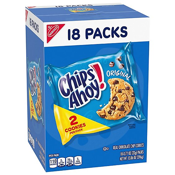 Chips Ahoy! Cookies Chocolate Chip Snack Pack 2 Count - 13.86 Oz