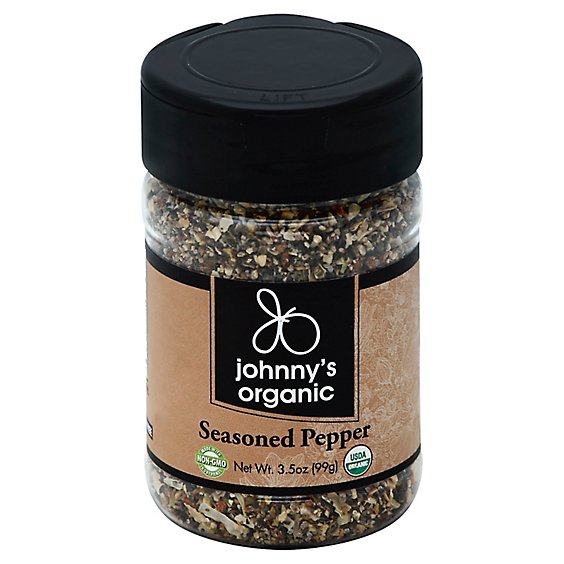 Johnnys Fine Foods Spice Pepper Ssng Org - 3.5 OZ