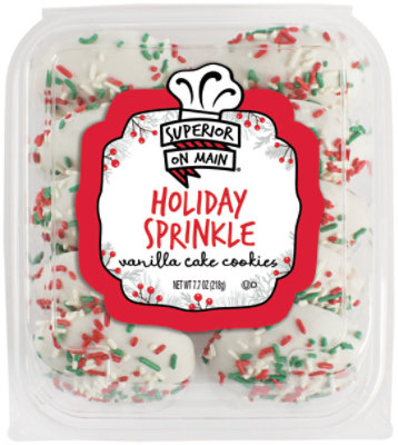 Holiday Sprinkle Vanilla Cake Cookies - 7.7 OZ - Image 1