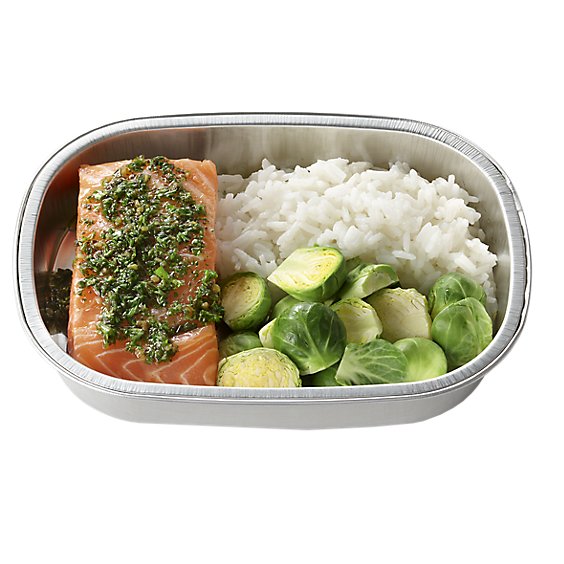 Atlantic Salmon Fillet W/ Jasmine Rice And Brussel Sprouts - EA