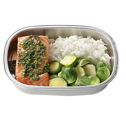 Atlantic Salmon Fillet W/ Jasmine Rice And Brussel Sprouts - EA - Image 1