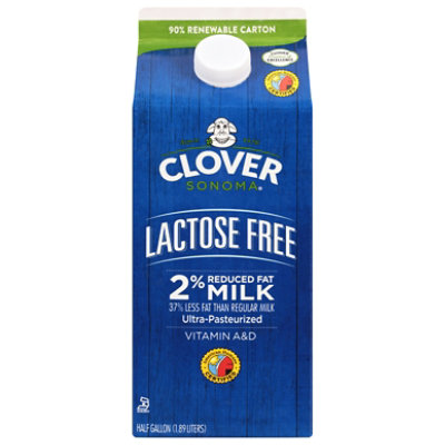 Clover Sonoma Milk Lactose Free 2% Rf Uht Hgal - 64 OZ - safeway