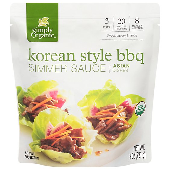 Simply Organic Korean Bbq Sauce Org - 8 OZ