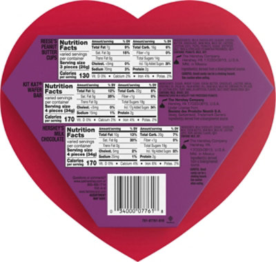 Hershey's Kit Kat And Reese's Assorted Chocolate Valentine's Candy Gift Box - 6.4 Oz - Image 6