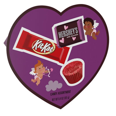 Hersheys Kit Kat And Reeses Chocolate Valentines Day Candy Gift Box - 6.4 Oz - Image 1