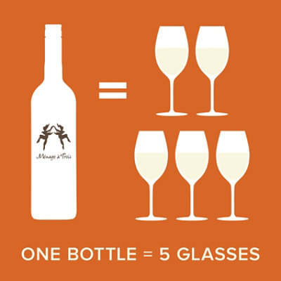 Menage a Trois Moscato Sweet White Blend Wine Bottle - 750 Ml - Image 5