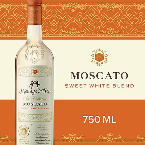 Menage a Trois Sweet Collection Moscato Sweet White Wine Bottle - 750 Ml