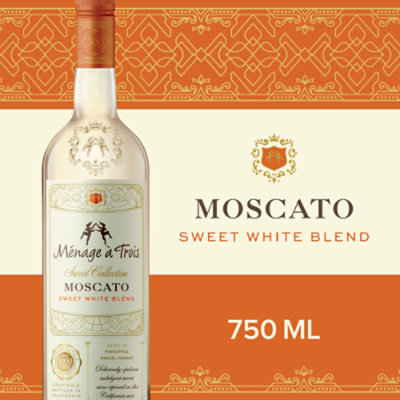 Menage a Trois Moscato Sweet White Blend Wine Bottle - 750 Ml