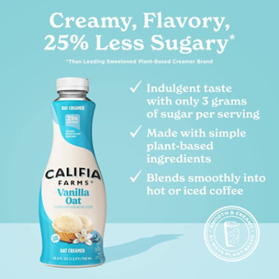 Califia Farms Vanilla Oat Milk Coffee Creamer - 25.4 Fl. Oz. - Image 5
