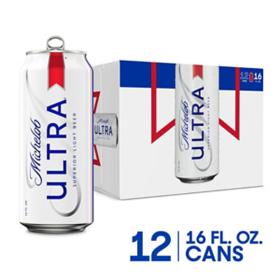 Michelob ULTRA Superior Light American Lager Beer in  Cans - 12 - 16 Fl. Oz. - Image 1