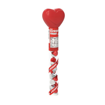 Hersheys Kisses Milk Chocolate Valentines Day Candy Plastic Cane - 2.24 Oz - Image 1