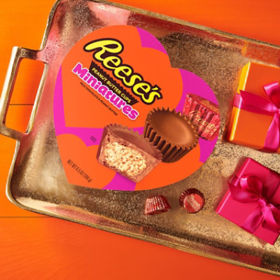 Reeses Miniatures Milk Chocolate Peanut Butter Valentines Day Candy Gift Box - 6.5 Oz - Image 5